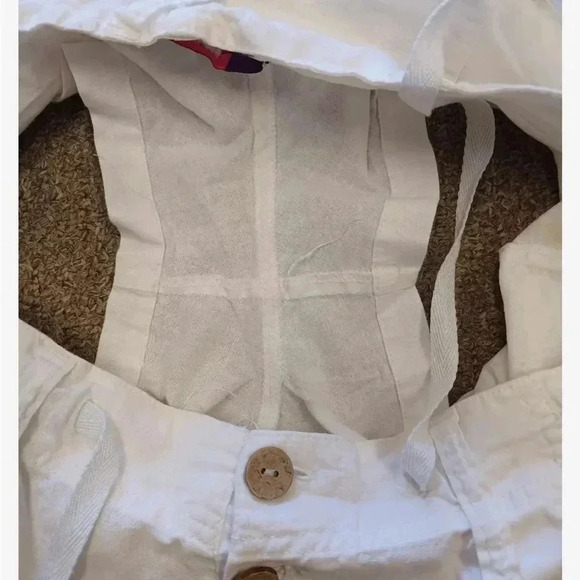 Nitrogen Luxury Linen Blend White Button  Fly Shorts Size Medium - Picture 7 of 9